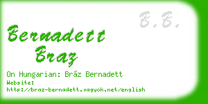 bernadett braz business card